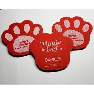 Lot Of 3 Disneyland Pixar Fest Mei Red Panda 12in. Foam Paws Magic Key Exclusive